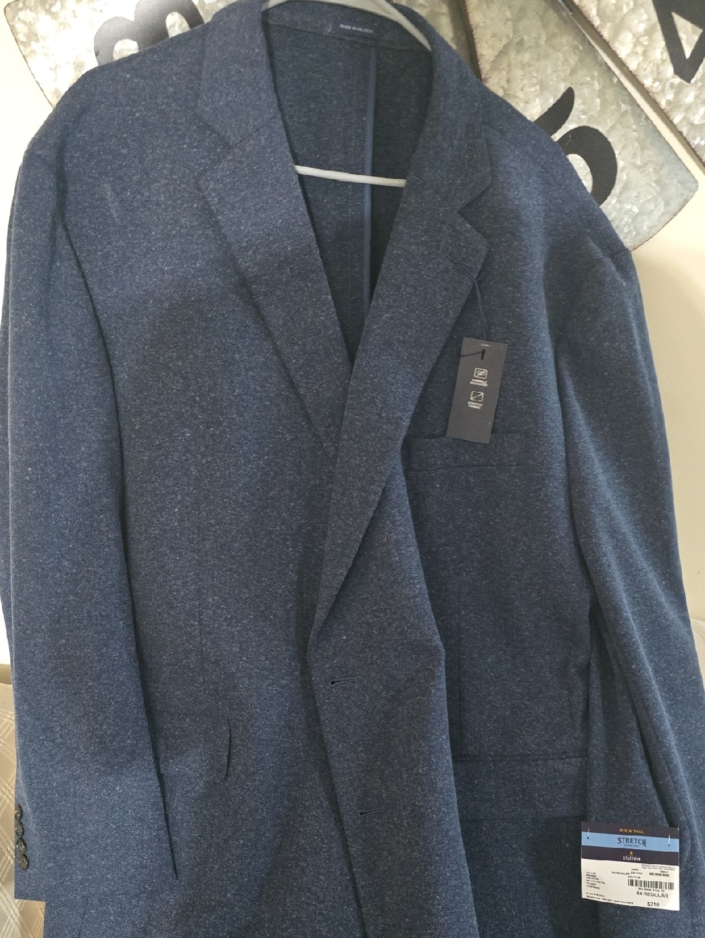 Stafford Navy Blue Sport Coat Blazer